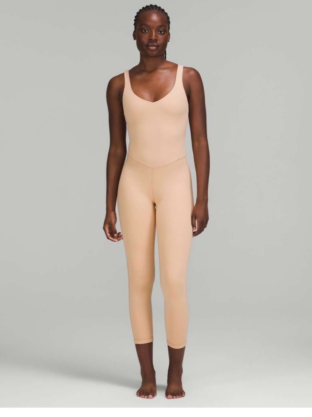 Lululemon Align Bodysuit 25” Nude sz 6